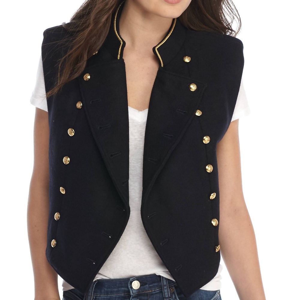 Free People  Military Crop Vest - NWT - Size XS